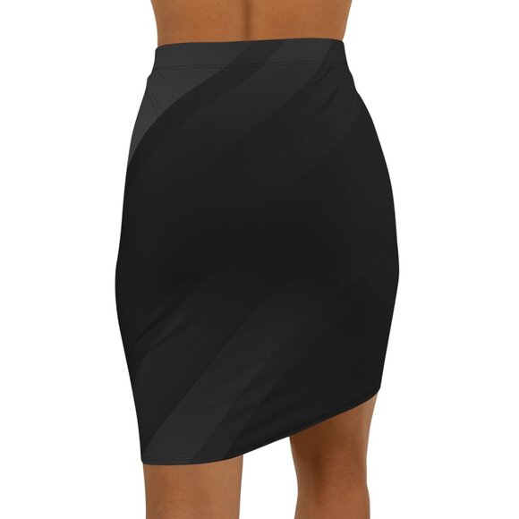 Black Luxurious Pencil Skirt, Elegant Ladies Skirt, Chic Midi Skirt, Formal Wear - Picture 2 of 5